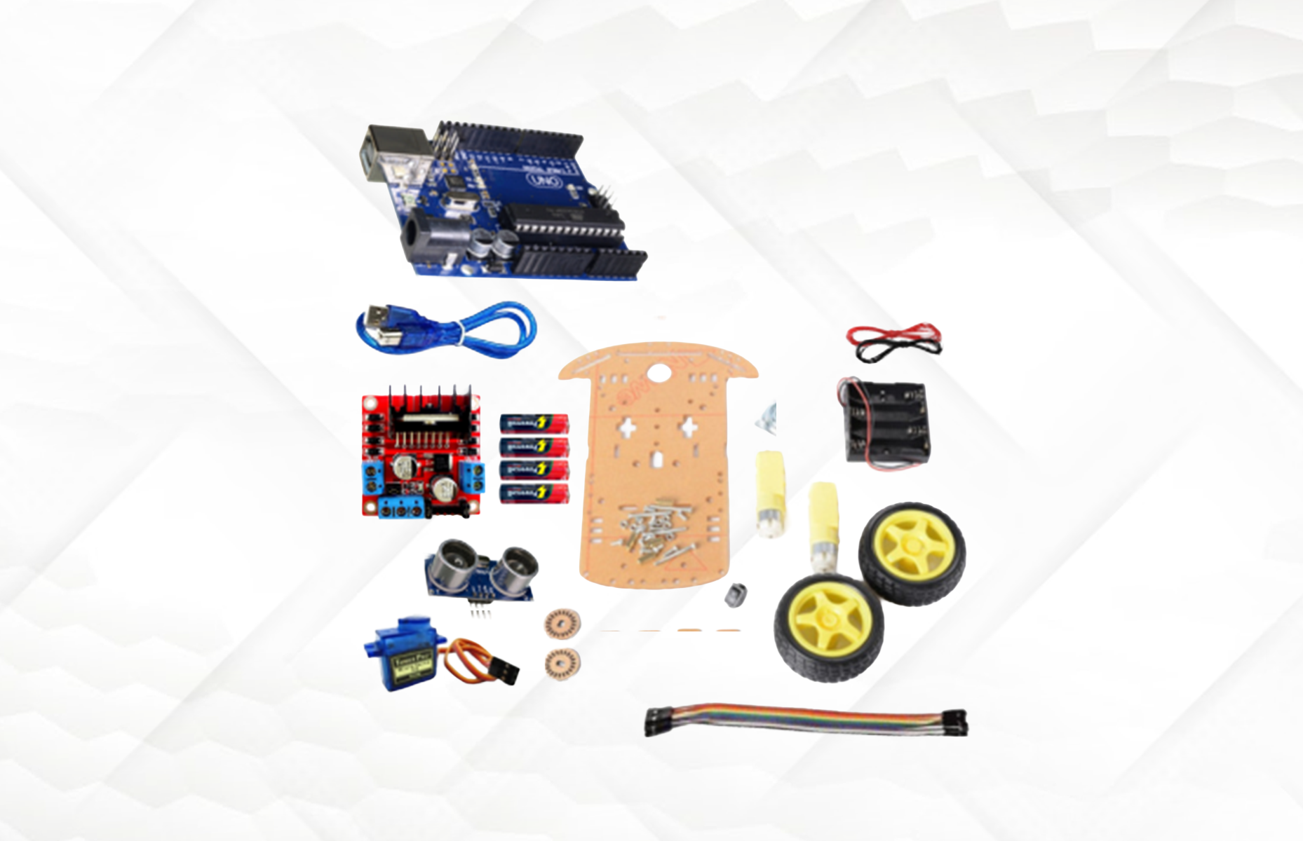 Kit de electrónica básica con Arduino y chasis